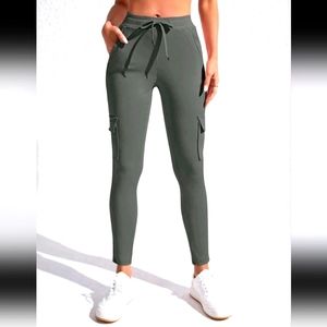 Drawstring waist knot front jeans